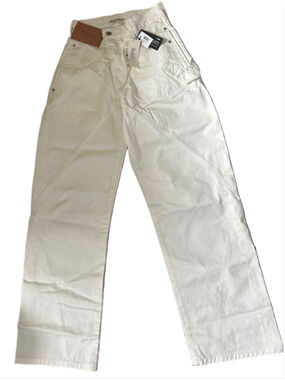 JW Anderson Twisted Workwear Jeans Off White Size 24 NWT Made in Japan